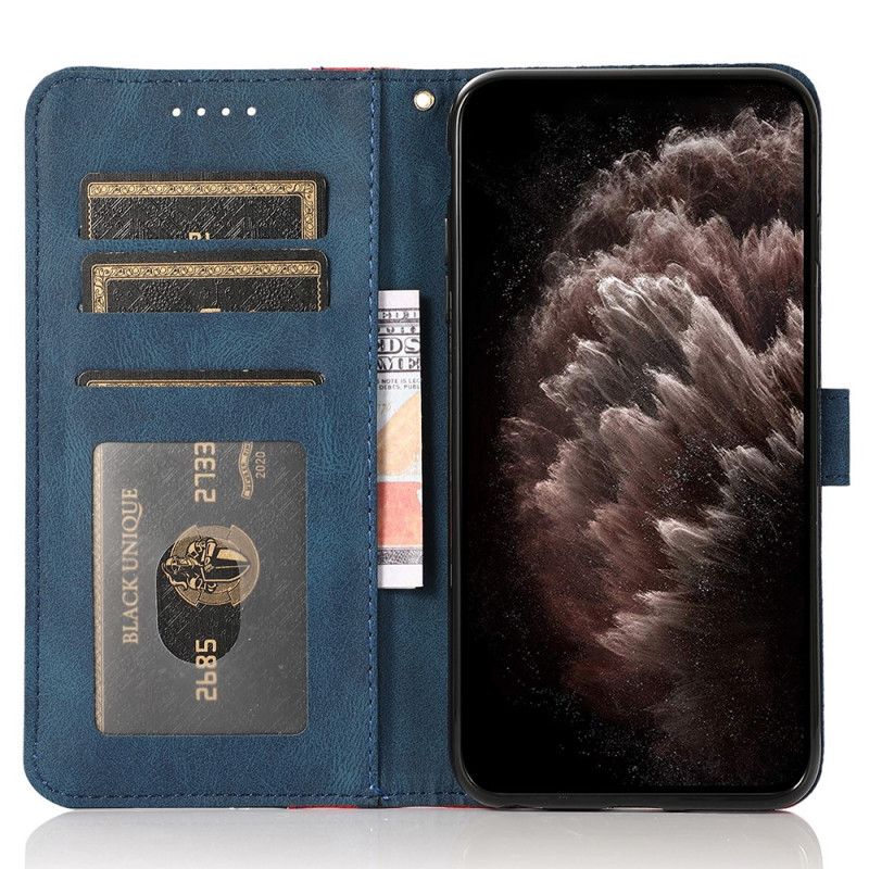Fodral Samsung Galaxy A13 5g Tvåfärgad Triangel I Konstläder