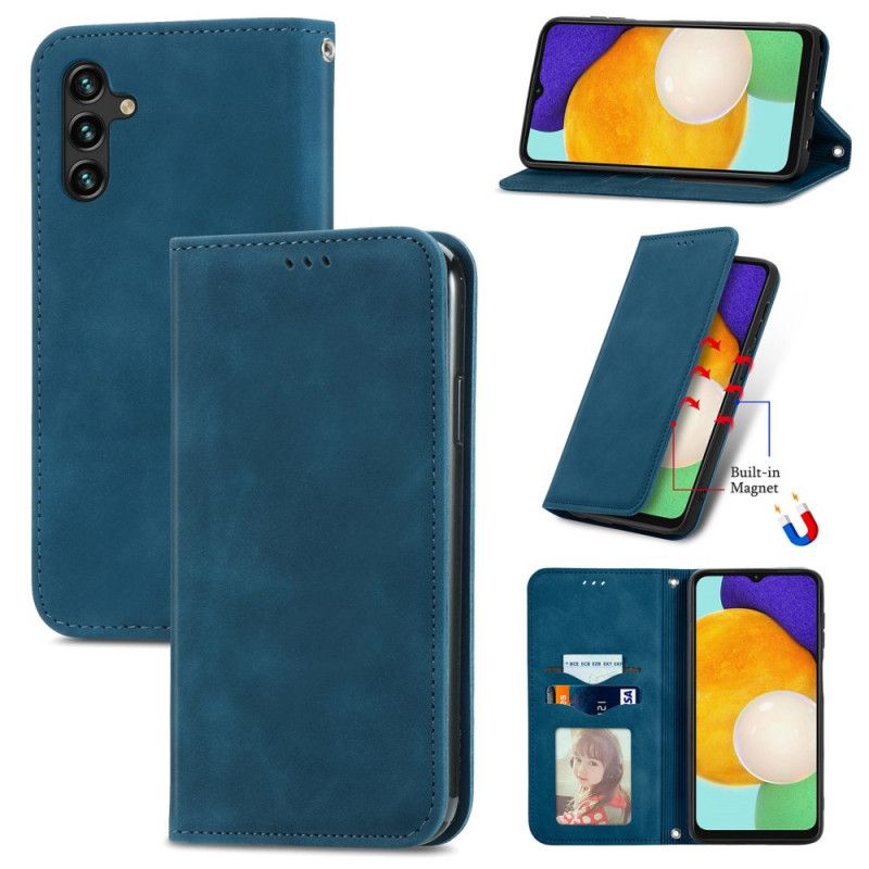 Folio-fodral För Samsung Galaxy A13 5g Skin-touch Vintage Design