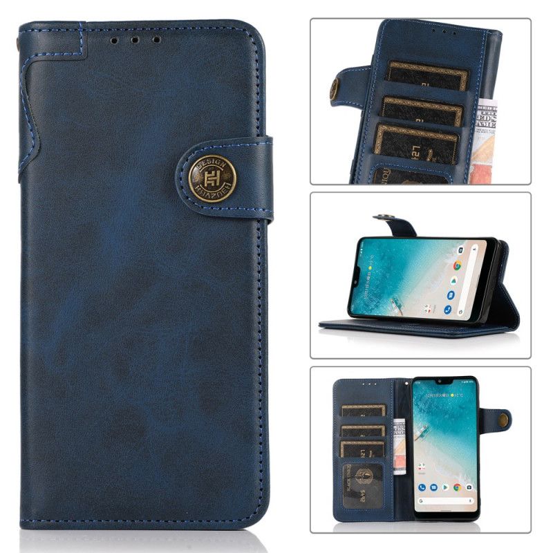 Läderskal Fodral Samsung Galaxy A13 5g Magnetisk Knapp Khazneh