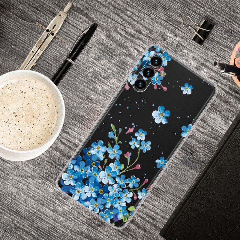Skal Samsung Galaxy A13 5g Blå Blommor