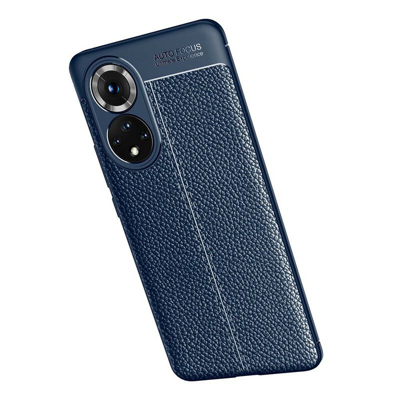 Skal Huawei Nova 9 / Honor 50 Telefonfodral Double Line Litchi Lädereffekt