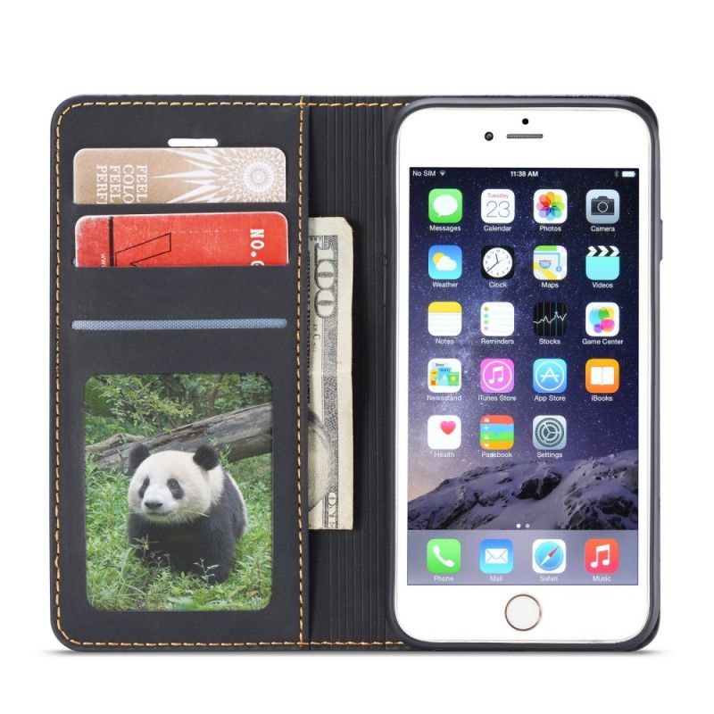 Folio-fodral för iPhone 6 / 6S Svart Forwenw Imiterat Läder