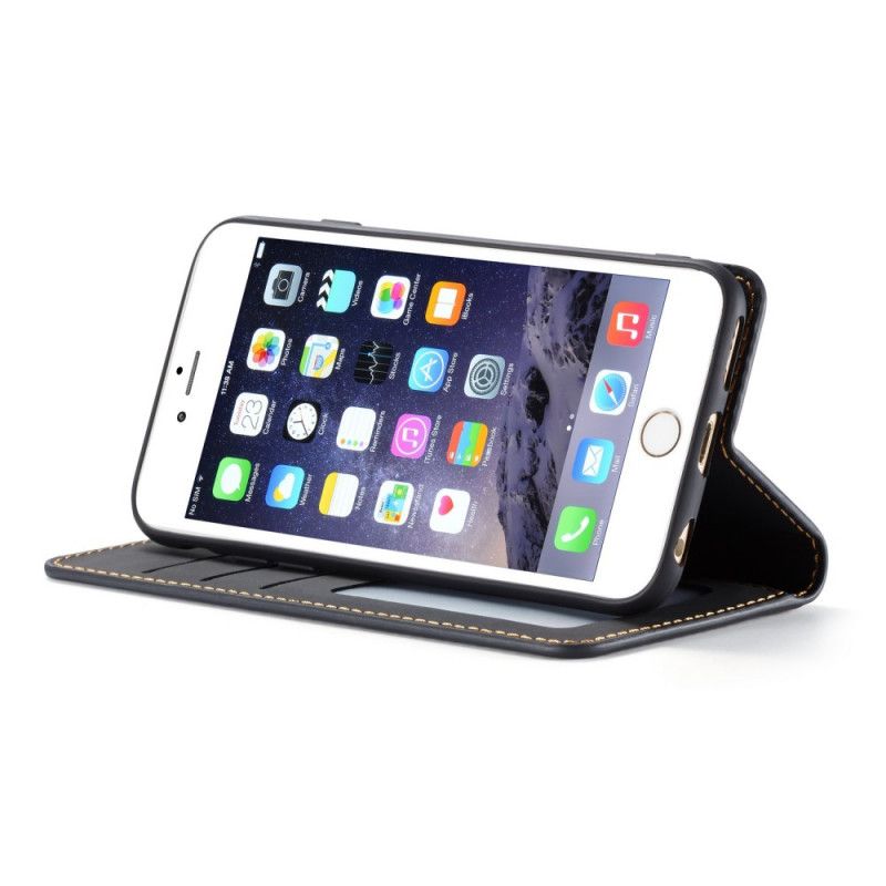 Folio-fodral för iPhone 6 / 6S Svart Forwenw Imiterat Läder