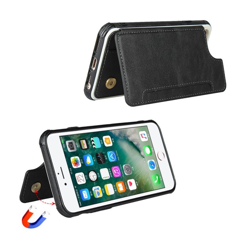 Skal iPhone 6 / 6S Svart Mobilskal Plånbok Plus