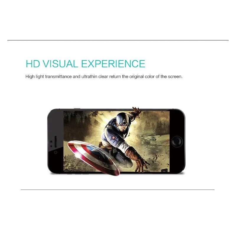 Skydd Av Härdat Glas För iPhone 6 / 6S Svart Skärmen