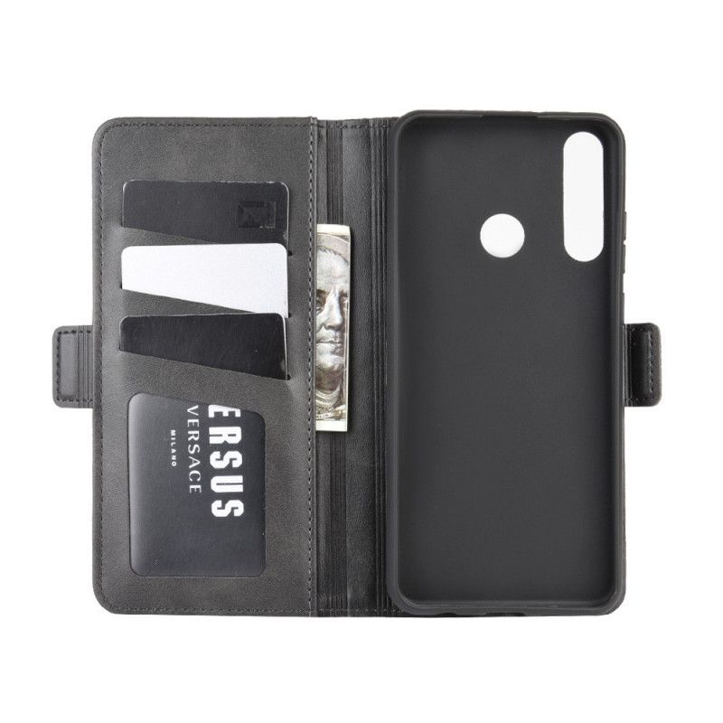 Fodral Huawei Y6 2019 Svart Dubbel Klaff