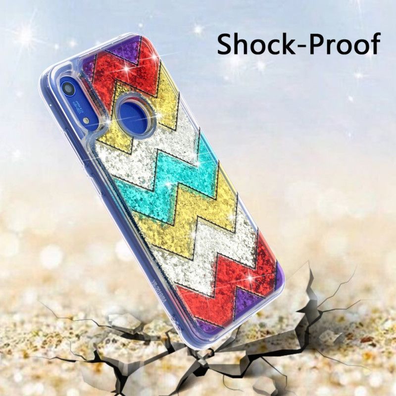 Skal för Huawei Y6 2019 Sicksack-Paljetter