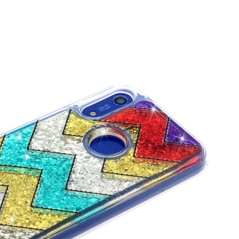 Skal för Huawei Y6 2019 Sicksack-Paljetter