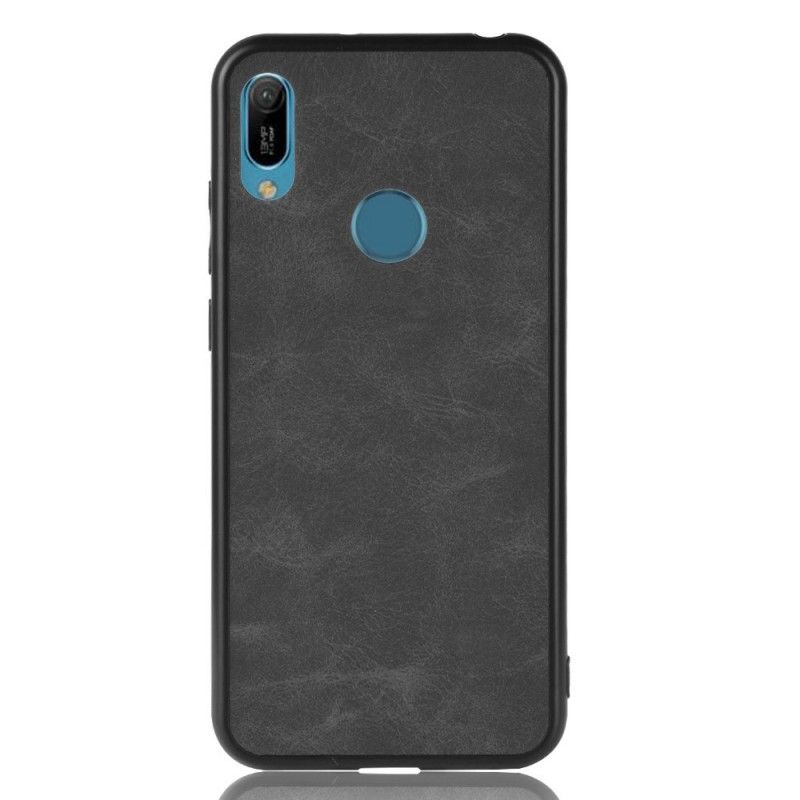 Skal Huawei Y6 2019 Svart Lädereffekt I Vintage Look