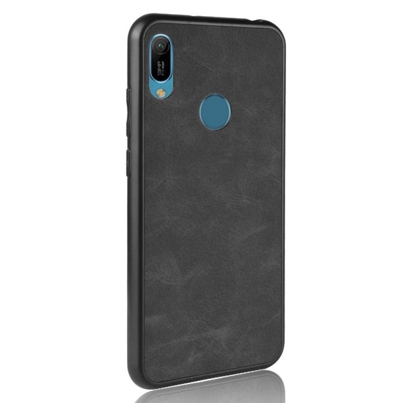 Skal Huawei Y6 2019 Svart Lädereffekt I Vintage Look