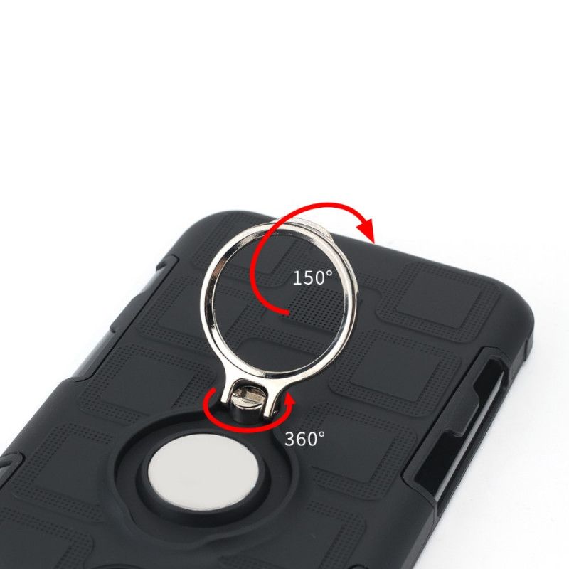 Skal Huawei Y6 2019 Svart Superstark Med Stödring