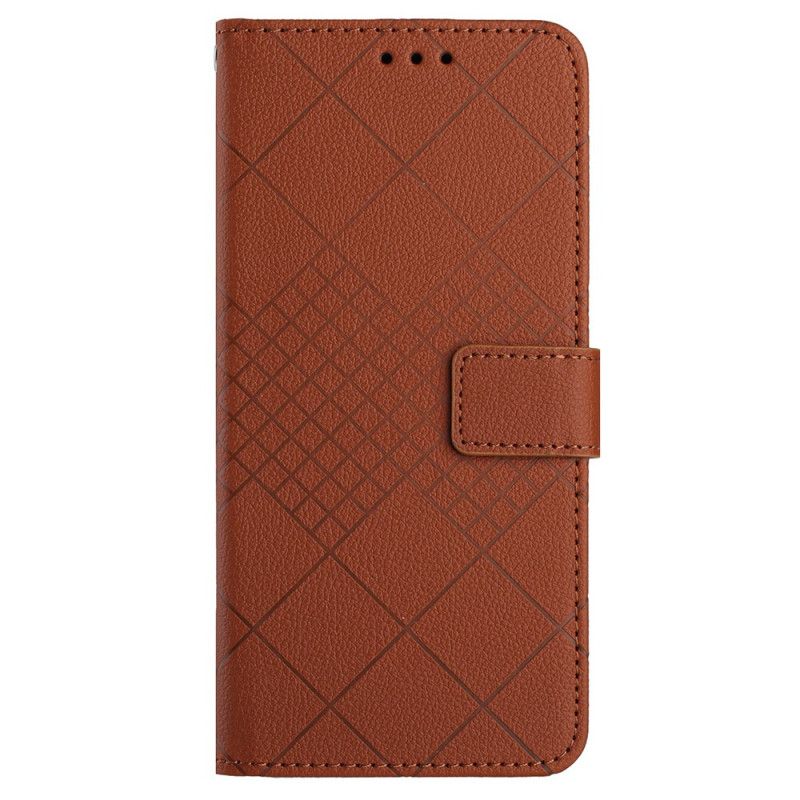 Läderskal Fodral Oneplus 12r Strappy Diamonds