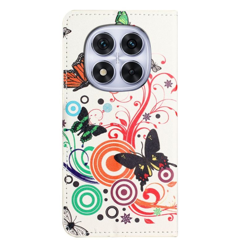 Fodral Xiaomi Redmi Note 15 Pro 5g Fjärilar På Vit Bakgrund