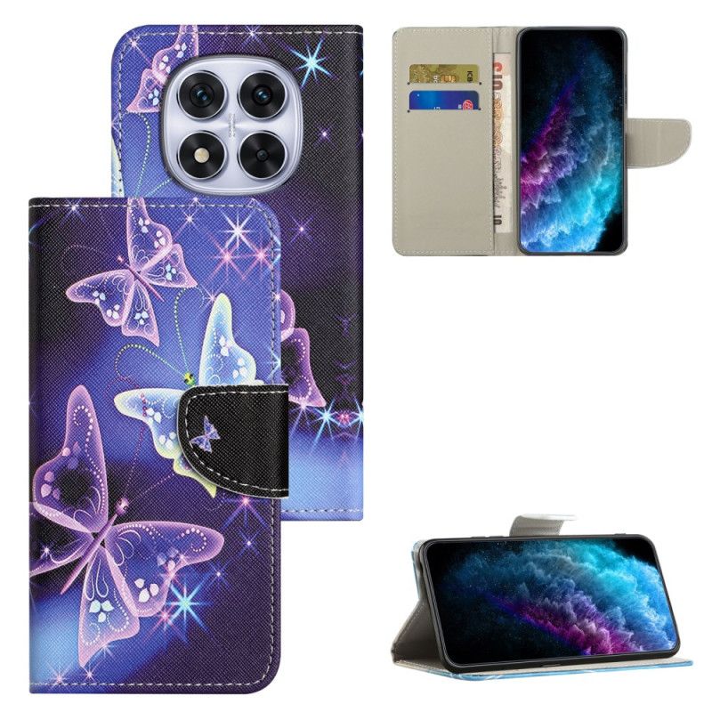 Fodral Xiaomi Redmi Note 15 Pro 5g Glittrande Fjärilar