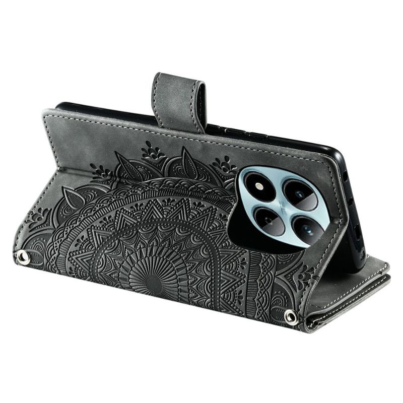 Fodral Xiaomi Redmi Note 15 Pro 5g Plånbok Med Mandala I Mockaeffekt