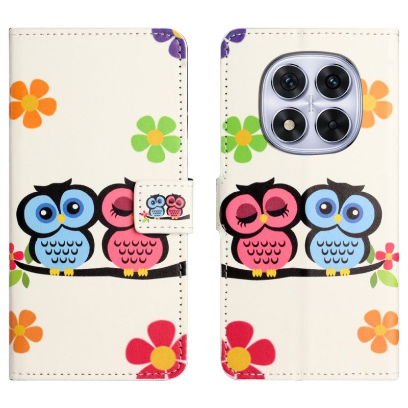 Läderfodral Xiaomi Redmi Note 15 Pro 5g Telefonfodral Par Ugglor