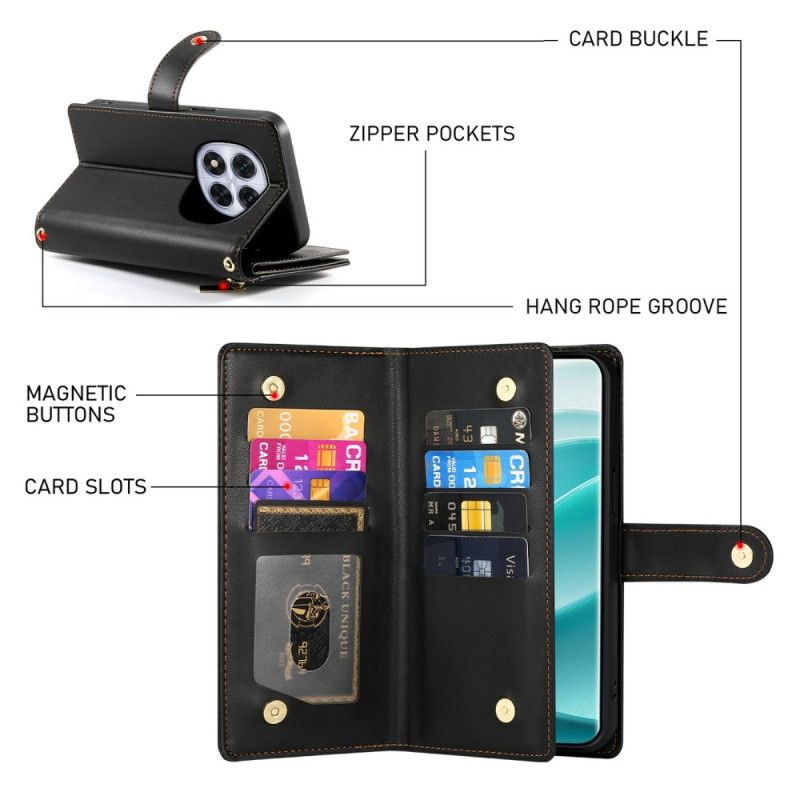 Läderfodral Xiaomi Redmi Note 15 Pro 5g Telefonfodral Plånbok Med Remmar