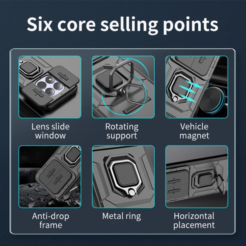 Skal Xiaomi Redmi Note 15 Pro 5g Slitstark Ring Med Linsskydd