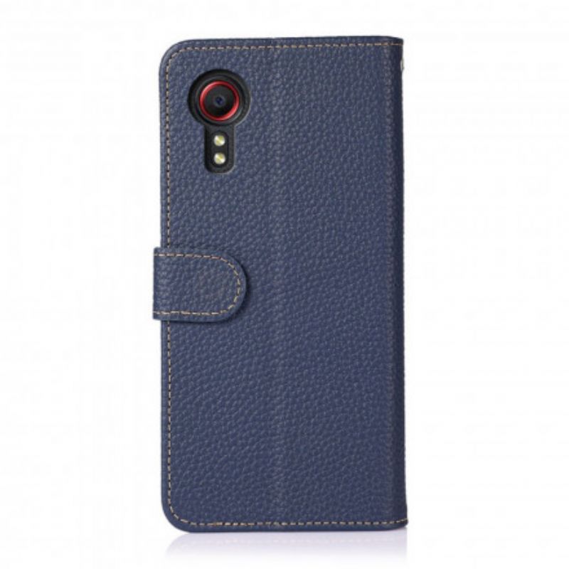 Fodral För Samsung Galaxy Xcover 5 Khazneh Lychee Läder