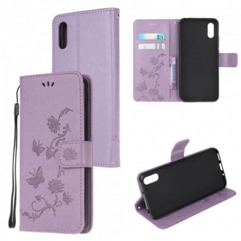Fodral Samsung Galaxy Xcover 5 Fjärilar Och Blommor Strappy