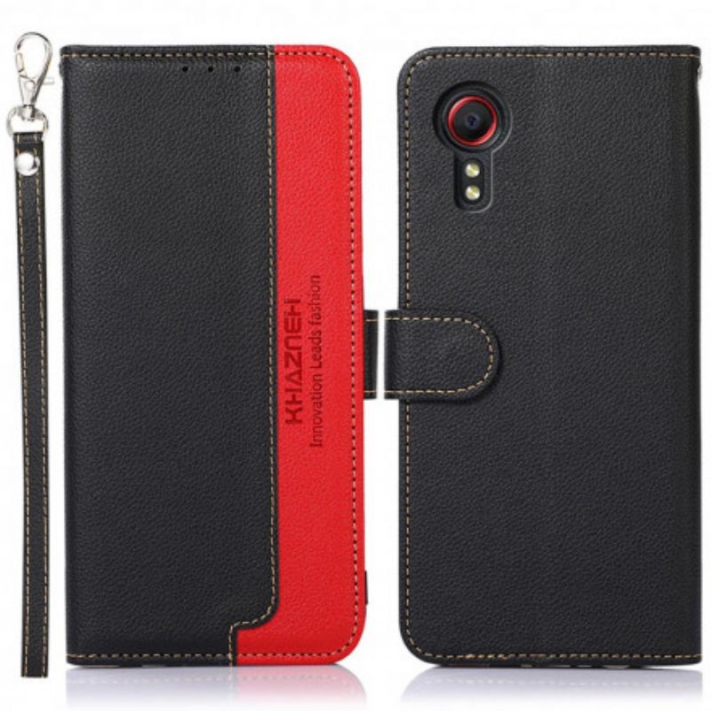 Fodral Samsung Galaxy Xcover 5 Litchi Läder Rfid-teknik
