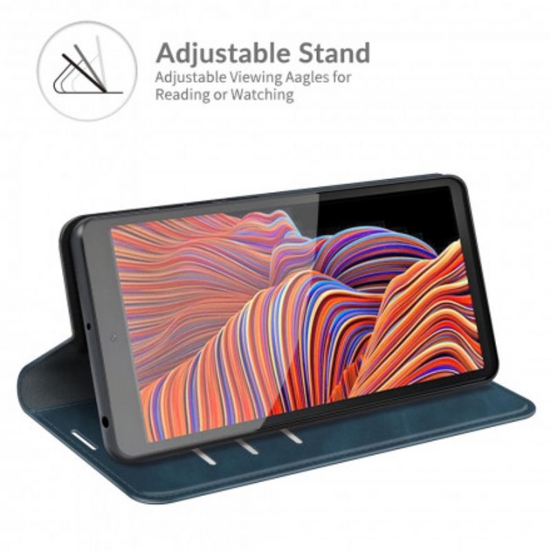Folio-fodral För Samsung Galaxy Xcover 5 Mjuk Lädereffekt