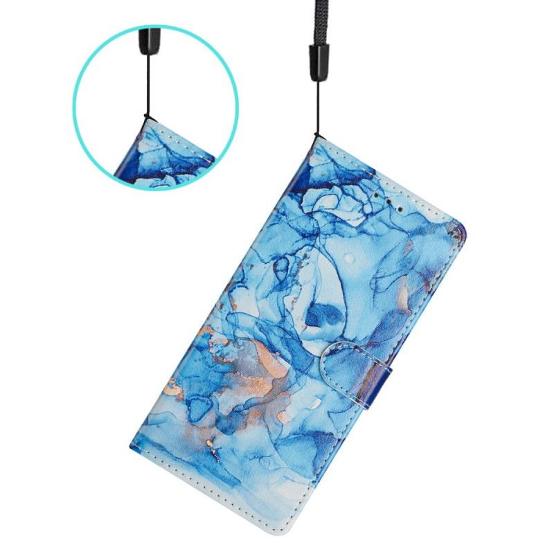 Fodral För Xiaomi Redmi Note 14 4g Blå Marmor