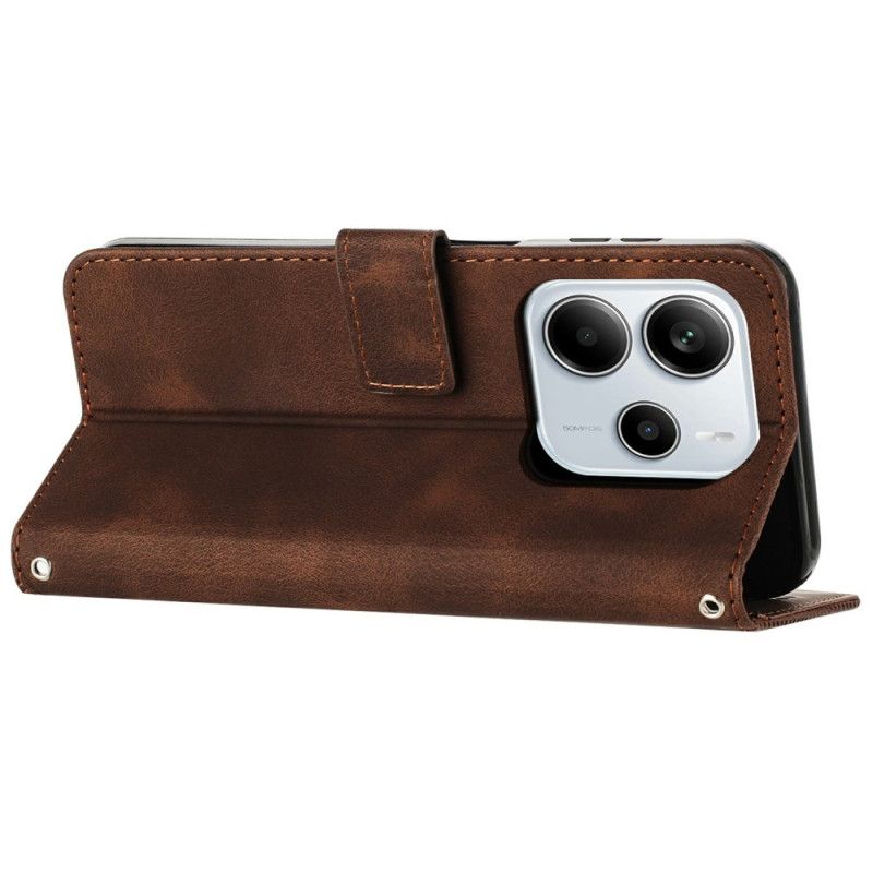 Fodral För Xiaomi Redmi Note 14 4g Geometriska Linjer Med Rem