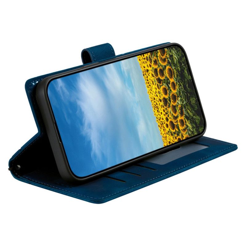 Fodral För Xiaomi Redmi Note 14 4g Mockaeffekt Med Rem