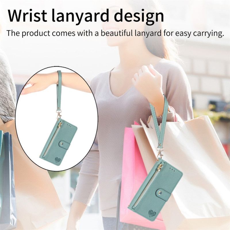 Fodral Xiaomi Redmi Note 14 4g Plånbok Med Hjärtdesign