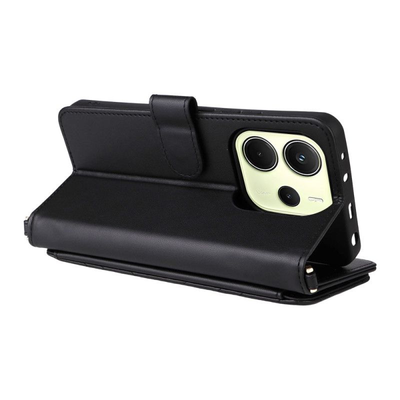 Fodral Xiaomi Redmi Note 14 4g Premiumplånbok Med Rem Och Axelrem