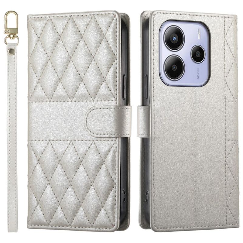 Fodral Xiaomi Redmi Note 14 4g Quiltad Med Rem Och Axelrem