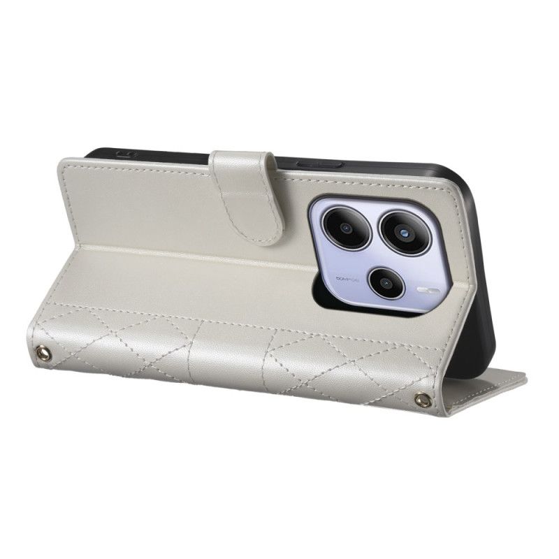 Fodral Xiaomi Redmi Note 14 4g Quiltad Med Rem Och Axelrem