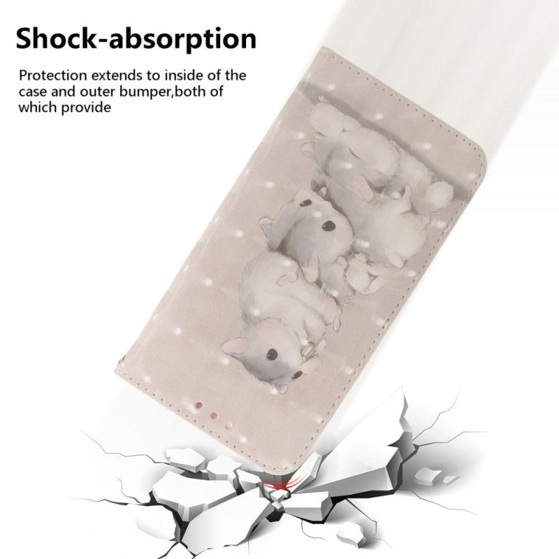 Läderfodral Xiaomi Redmi Note 14 4g Telefonfodral Hamstrar Med Rem