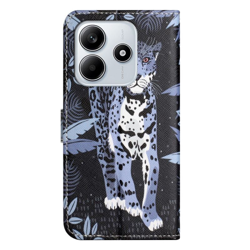 Läderfodral Xiaomi Redmi Note 14 4g Telefonfodral Leopard