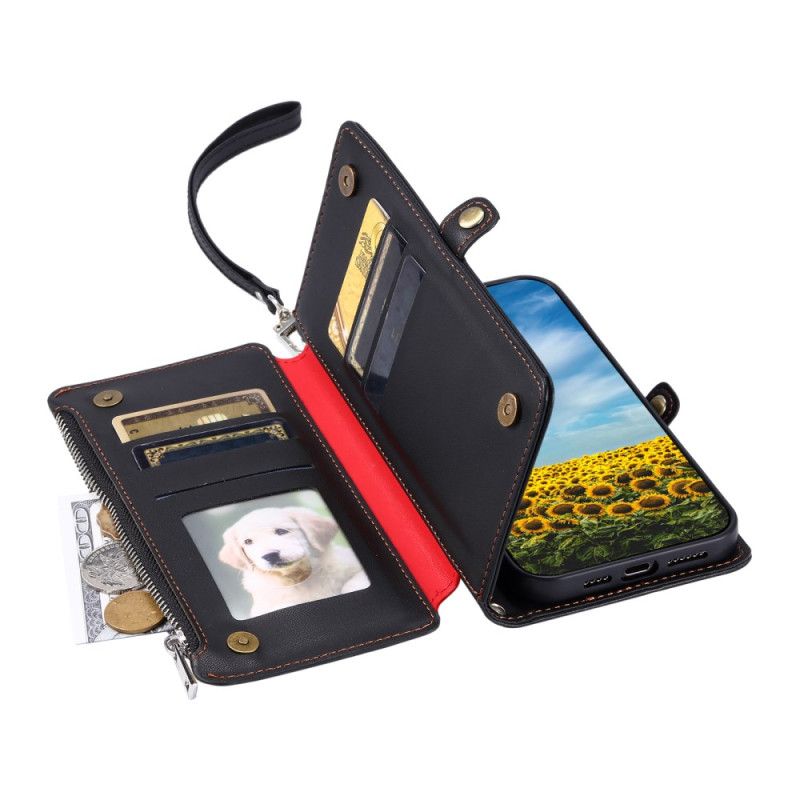 Läderfodral Xiaomi Redmi Note 14 4g Telefonfodral Plånbok Med 8 Kortfack