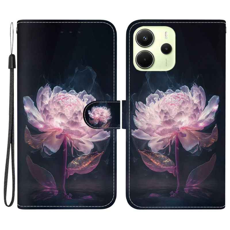 Läderskal Fodral Xiaomi Redmi Note 14 4g Rosa Pion