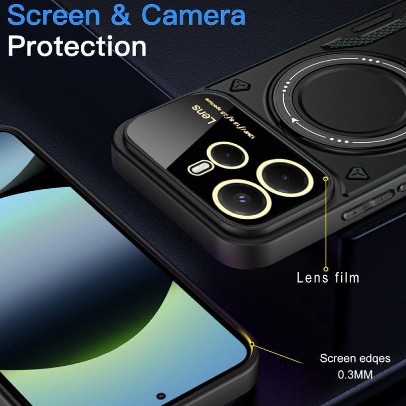 Skal För Xiaomi Redmi Note 14 4g Magnetisk Roterande Stativ