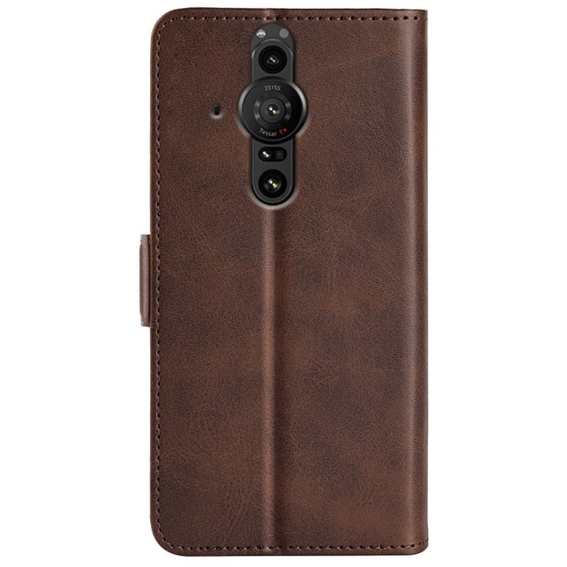 Läderfodral Sony Xperia Pro-i Telefonfodral Klassisk Dubbelklaff