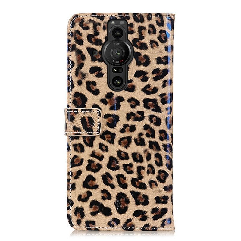 Läderskal Fodral Sony Xperia Pro-i Leopard