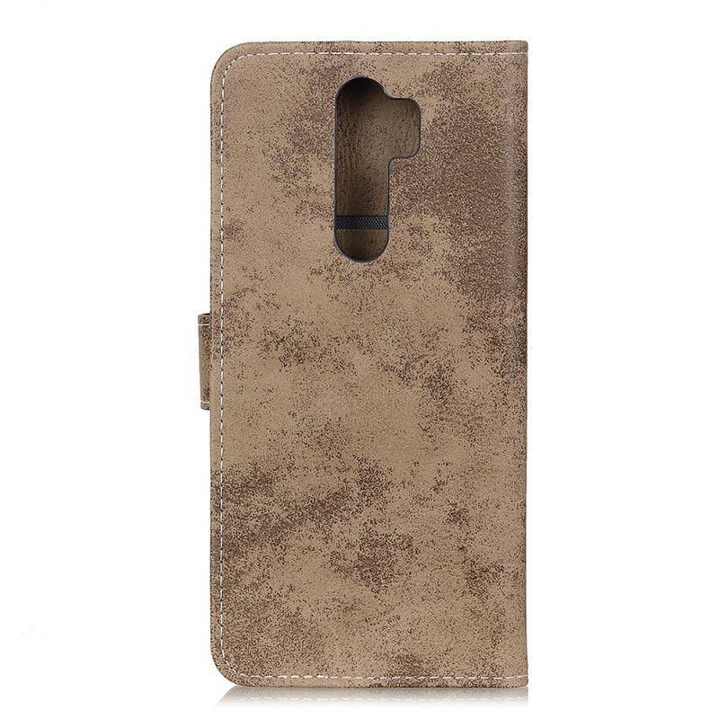 Fodral för Xiaomi Redmi 9 Grå Vintage Konstläder