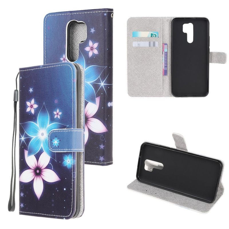 Fodral Xiaomi Redmi 9 Månblommor Med Rem