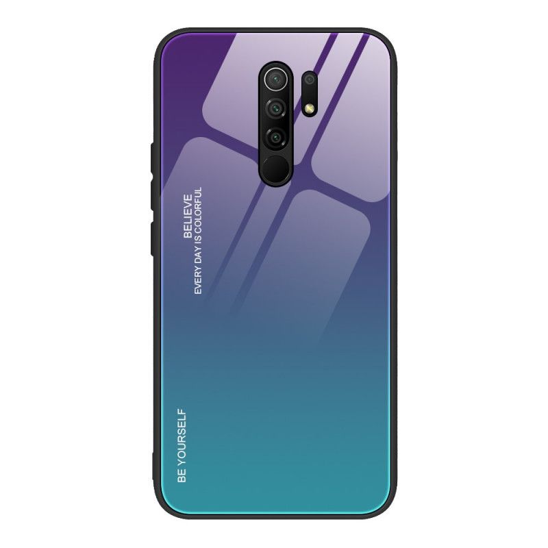 Skal Xiaomi Redmi 9 Röd Var Dig Själv Härdat Glas
