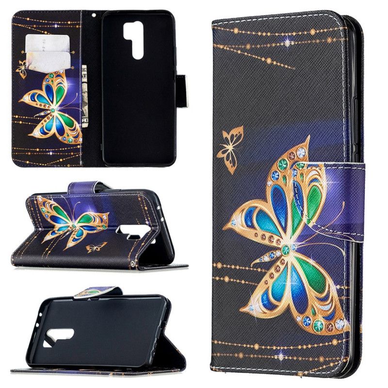 Skyddsfodral Xiaomi Redmi 9 Svart Otroliga Fjärilar