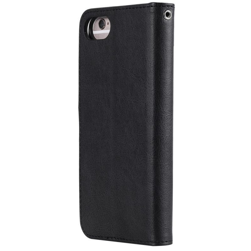 Fodral iPhone 7 / 8 / SE 2 Svart Avtagbar Med Rem