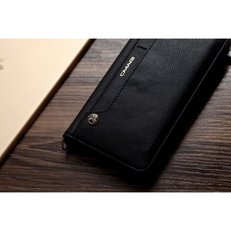 Folio-fodral för iPhone 7 / 8 / SE 2 Svart Cmai2 Lädereffekt Med Flera Kort