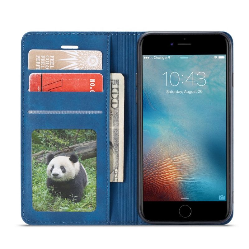 Folio-fodral iPhone 7 / 8 / SE 2 Svart Mobilskal Forwenw Lädereffekt