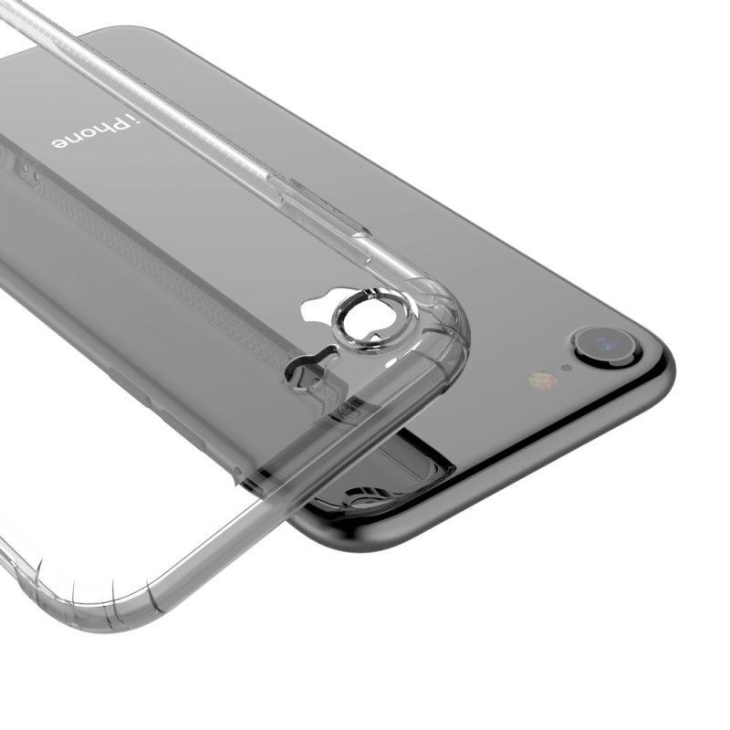 Skal iPhone 7 / 8 / SE 2 Svart Genomskinliga Leeu-Skyddskuddar