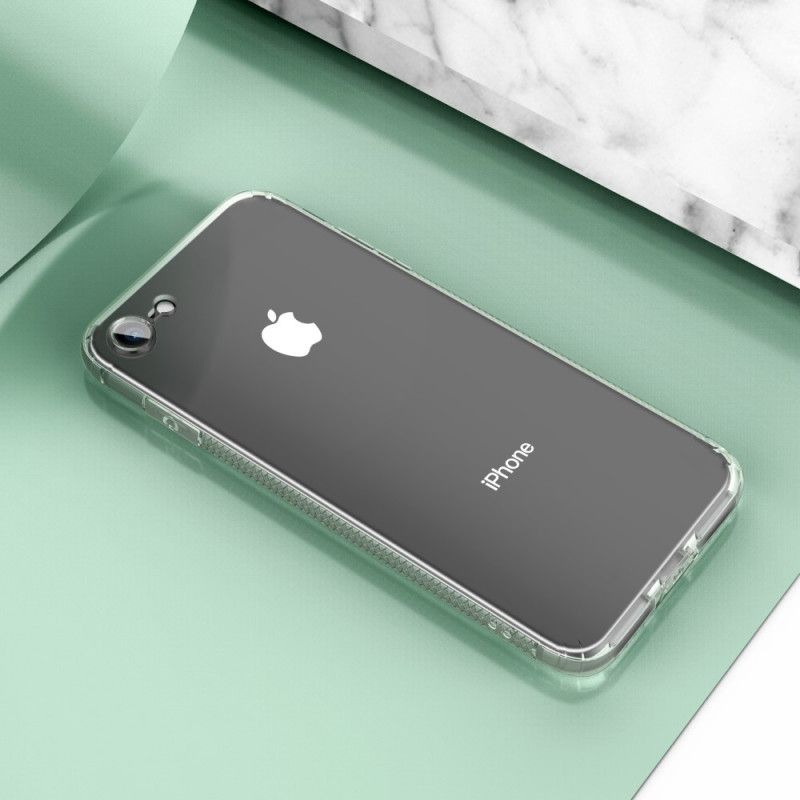 Skal iPhone 7 / 8 / SE 2 Svart Genomskinliga Leeu-Skyddskuddar