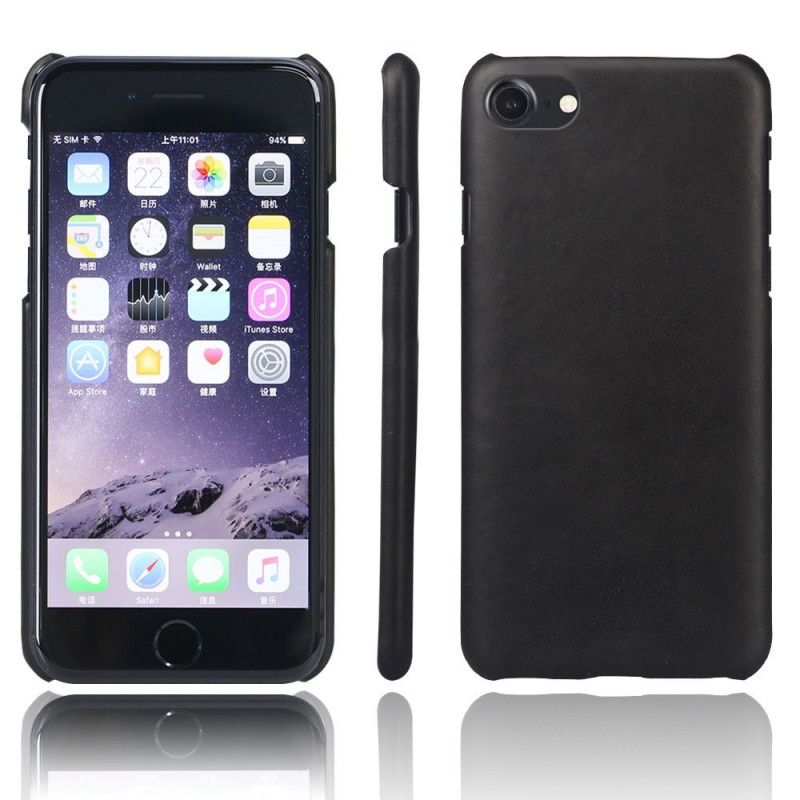 Skal iPhone 7 / 8 / SE 2 Svart Ksq-Lädereffekt